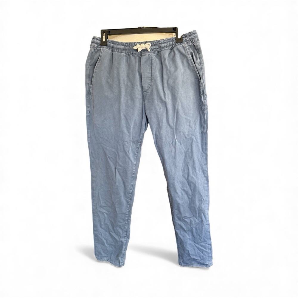 Marine Layer Mens L Saturday Slim Fit Blue Jogger Drawstring Pants Athleisure
